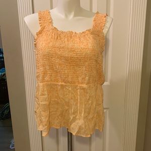 Peachy smocked top
